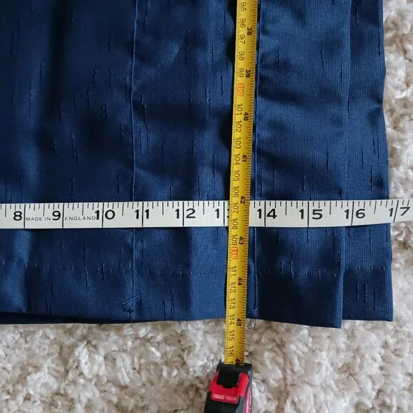 Valance Window Topper 3 Panels Solid Blue 100% Polyester - Picture 3 of 3